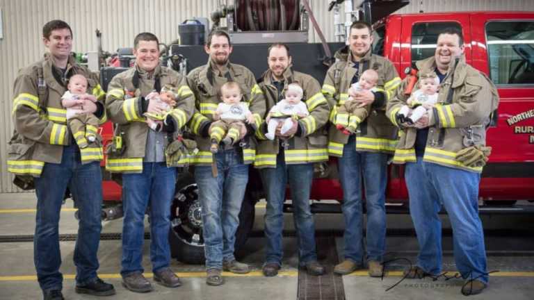 6 Volunteer Firefighters At The Same Iowa Department Become Dads Within ...